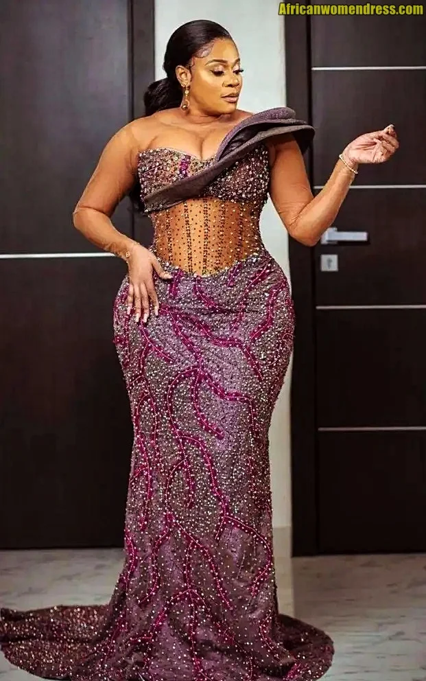 Aso ebi styles outlet for plus size ladies