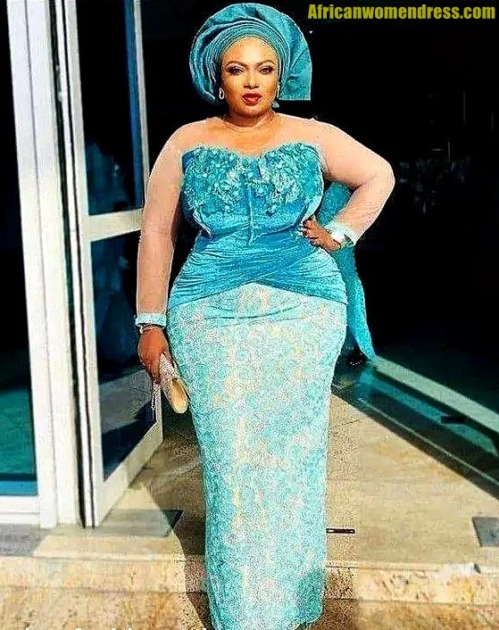 Aso ebi lace 2024 styles for plus size