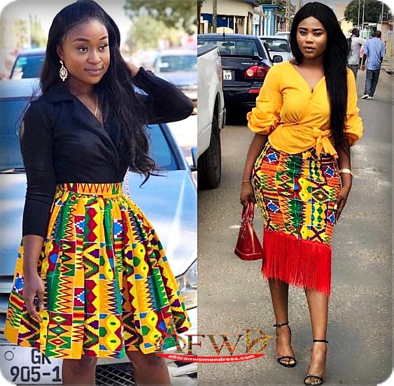 Trendy Short chitenge outfit skirts for ladies » African Dresses