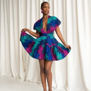 AFRICAN PRINT FLAIR MINI INFINITY DRESS