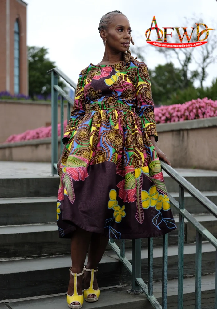 African long chitenge dress